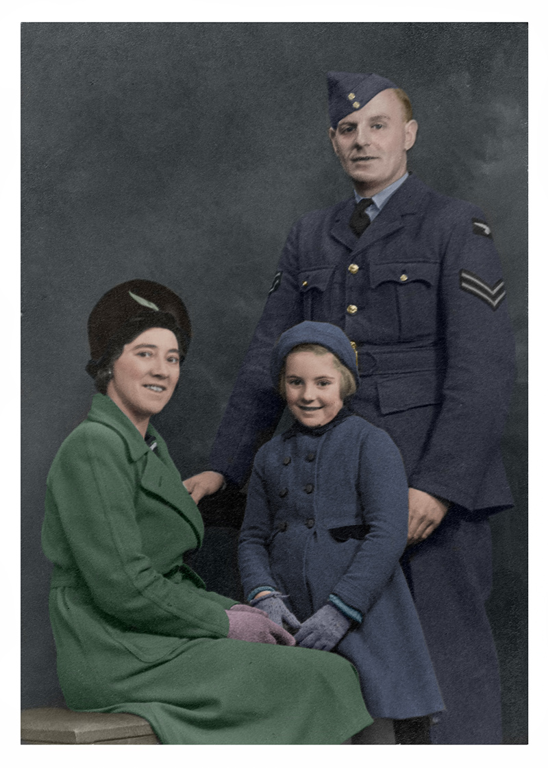 Family Portrait Restored and Coloured